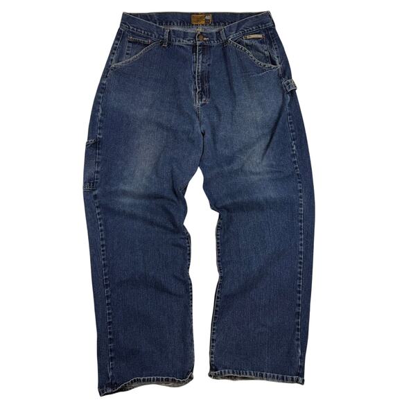 Y2K Snoop Dogg Baggy Oversized Faded Blue Denim Skater Jeans Size 40 x 30 - Picture 2 of 13